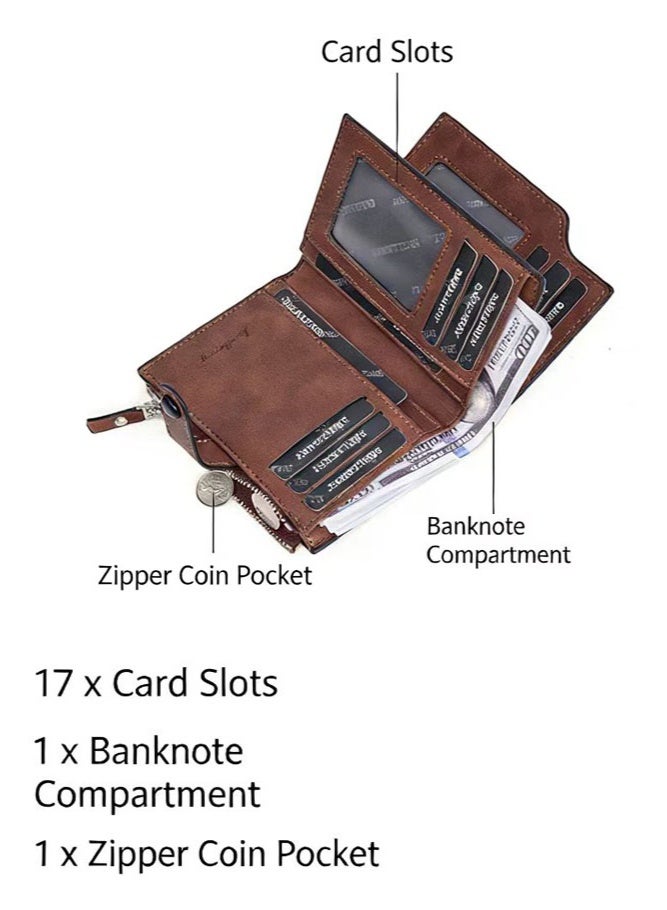 baellerry Men's Genuine Leather Wallet Universal Wallet – Slim Bifold Design, Multiple Card Slots & Cash Compartment – Stylish & Durable Gift for Him - Image 3